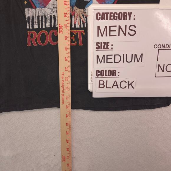 Elton John Band Crew Neck Graphic Short Sleeve T Shirt Mens Size Medium M Black - Picture 6 of 9